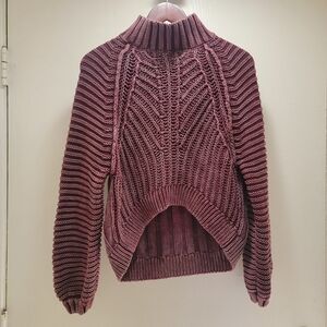 Free People Maroon Cowl Neck Sweater
